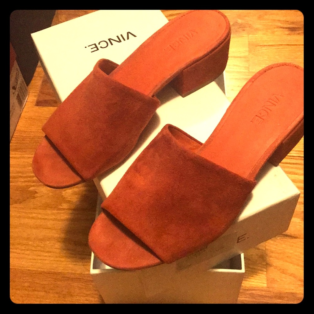 Vince Rachelle suede Mule In Rust